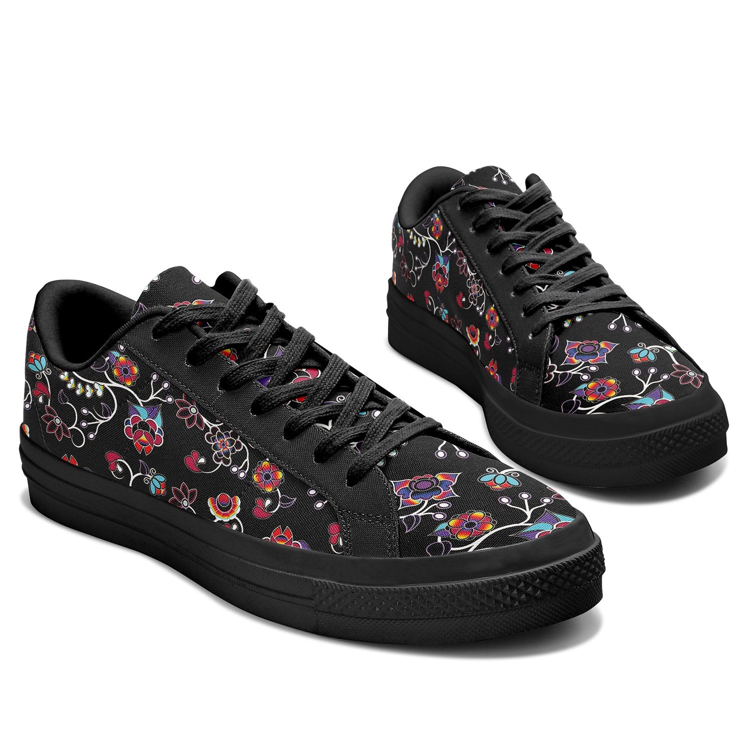 Floral Danseur Aapisi Low Top Canvas Shoes Black Sole aapisi Herman