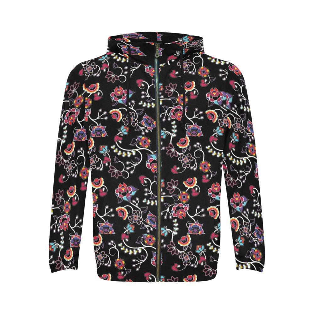 Floral Danseur All Over Print Full Zip Hoodie for Men (Model H14) All Over Print Full Zip Hoodie for Men (H14) e-joyer