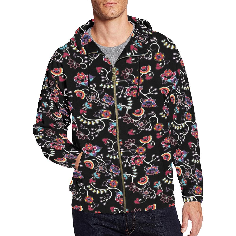 Floral Danseur All Over Print Full Zip Hoodie for Men (Model H14) All Over Print Full Zip Hoodie for Men (H14) e-joyer