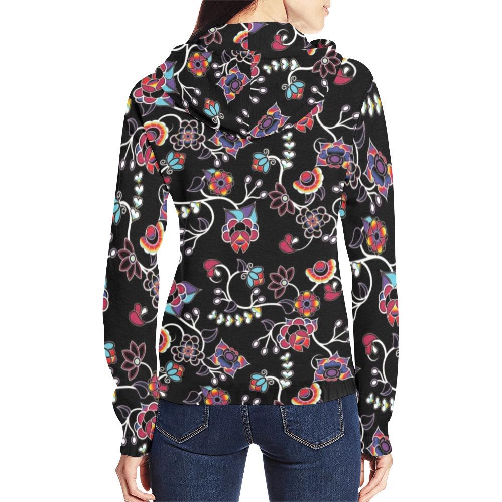 Floral Danseur All Over Print Full Zip Hoodie for Women (Model H14) All Over Print Full Zip Hoodie for Women (H14) e-joyer
