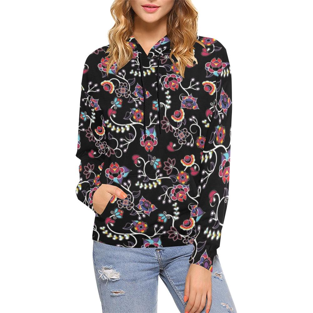 Floral Danseur All Over Print Hoodie for Women (USA Size) (Model H13) All Over Print Hoodie for Women (H13) e-joyer