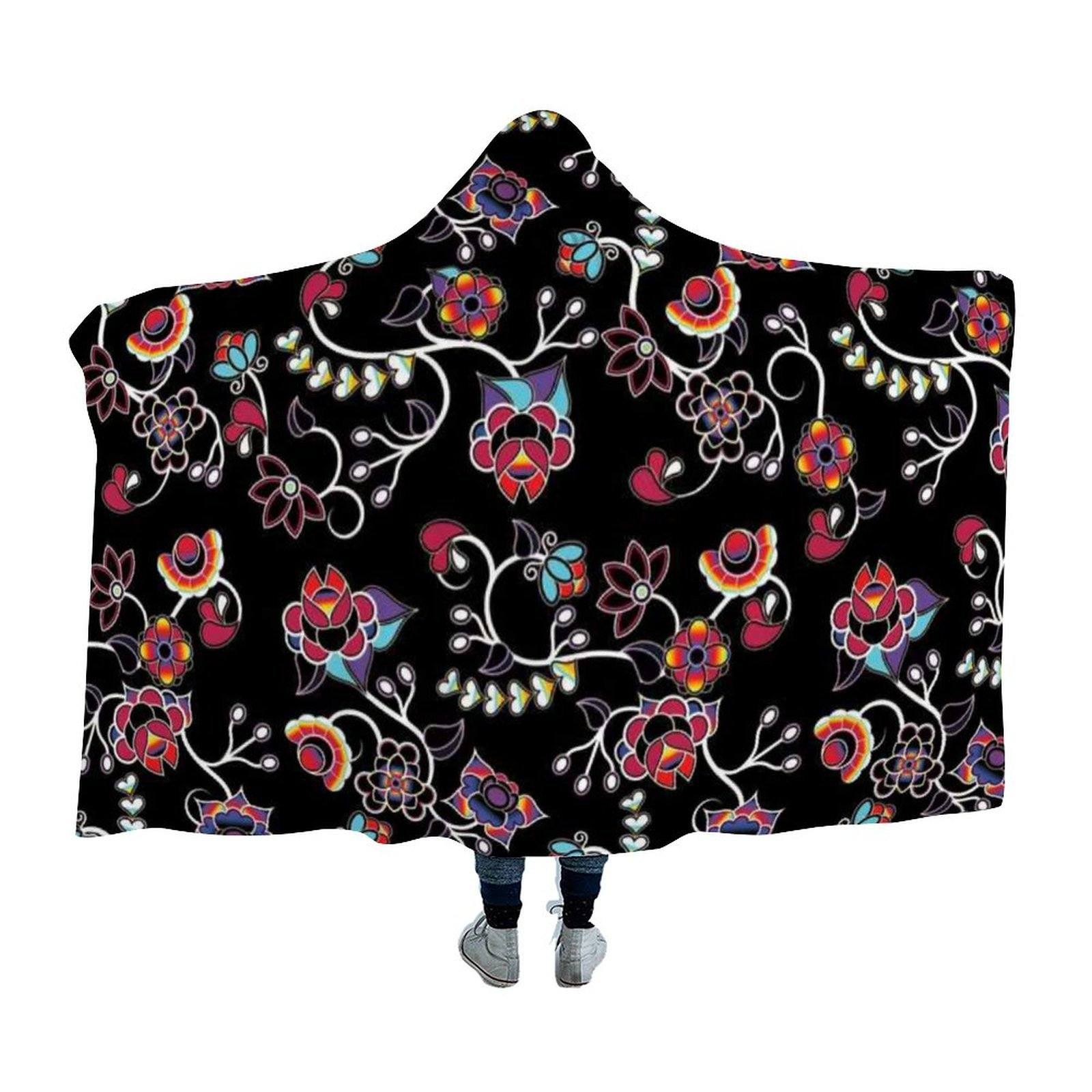 Floral Danseur Hooded Blanket blanket 49 Dzine