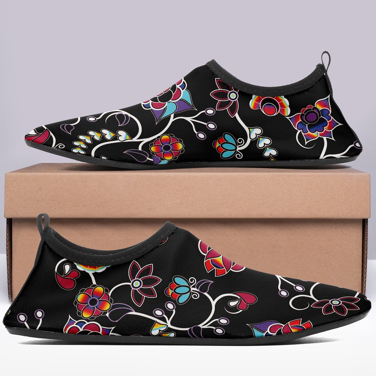 Floral Danseur Sockamoccs Kid's Slip On Shoes Herman