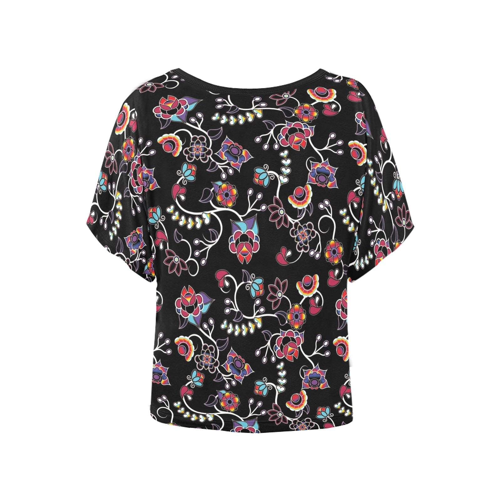 Floral Danseur Women's Batwing-Sleeved Blouse T shirt (Model T44) Women's Batwing-Sleeved Blouse T shirt (T44) e-joyer 