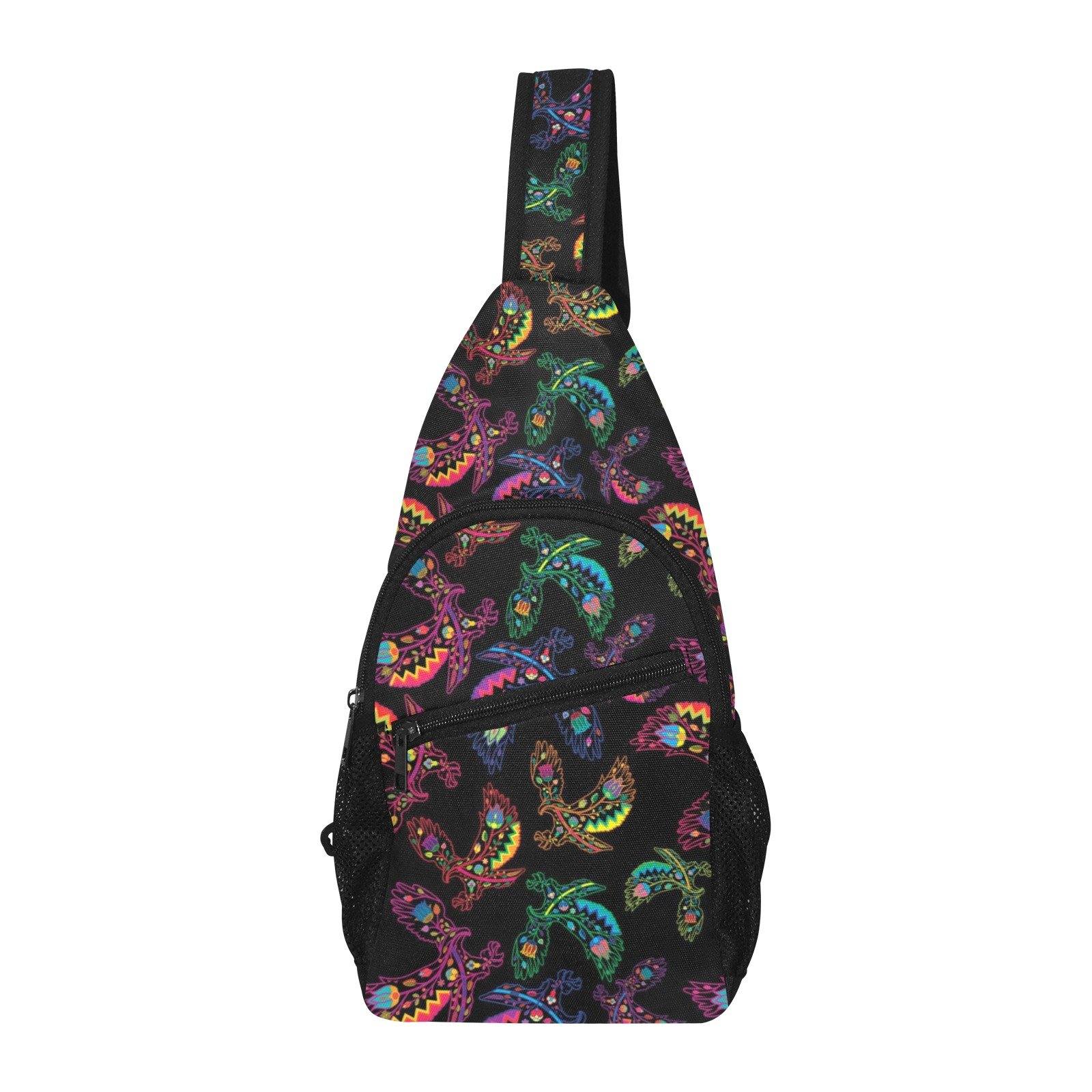 Floral Eagle All Over Print Chest Bag (Model 1719) All Over Print Chest Bag (1719) e-joyer