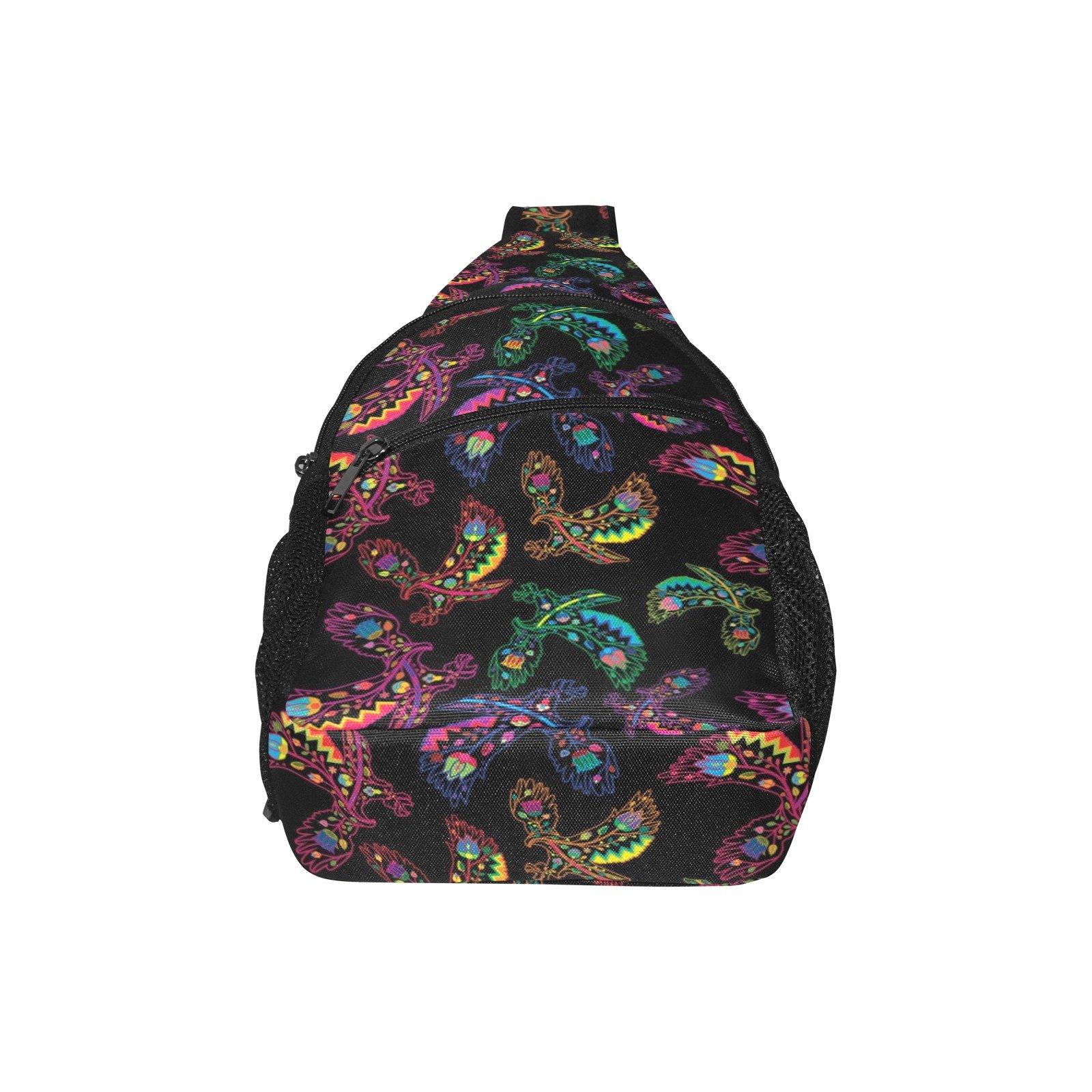 Floral Eagle All Over Print Chest Bag (Model 1719) All Over Print Chest Bag (1719) e-joyer