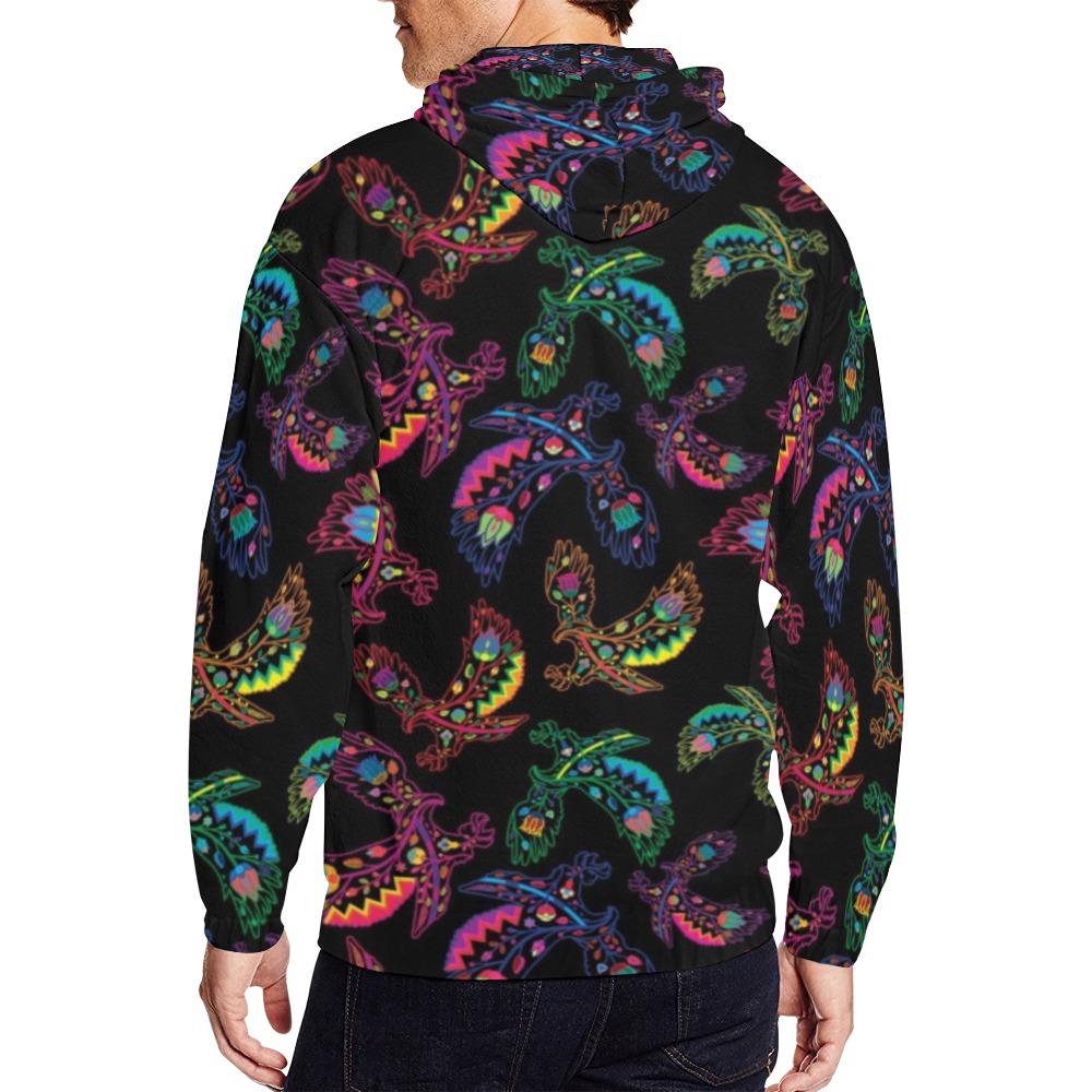 Floral Eagle All Over Print Full Zip Hoodie for Men (Model H14) All Over Print Full Zip Hoodie for Men (H14) e-joyer