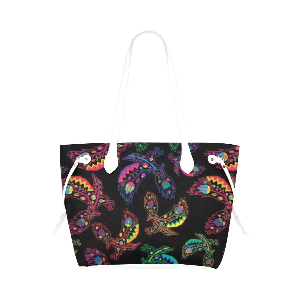 Floral Eagle Clover Canvas Tote Bag (Model 1661) Clover Canvas Tote Bag (1661) e-joyer