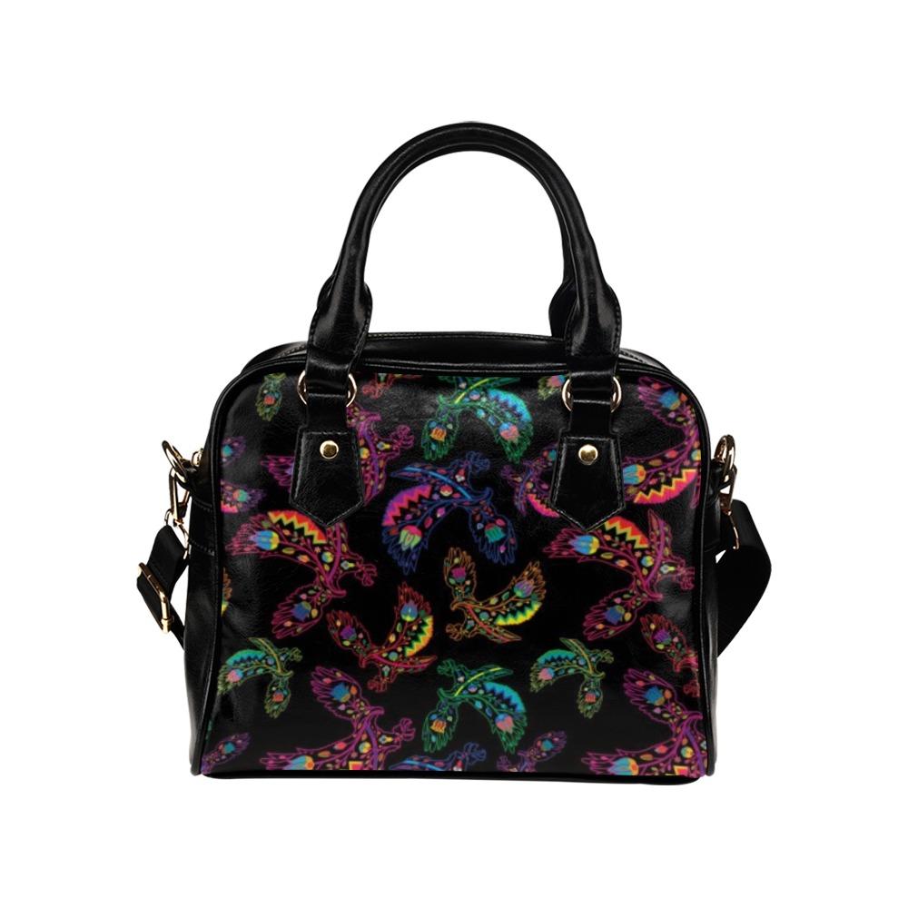 Floral Eagle Shoulder Handbag (Model 1634) Shoulder Handbags (1634) e-joyer
