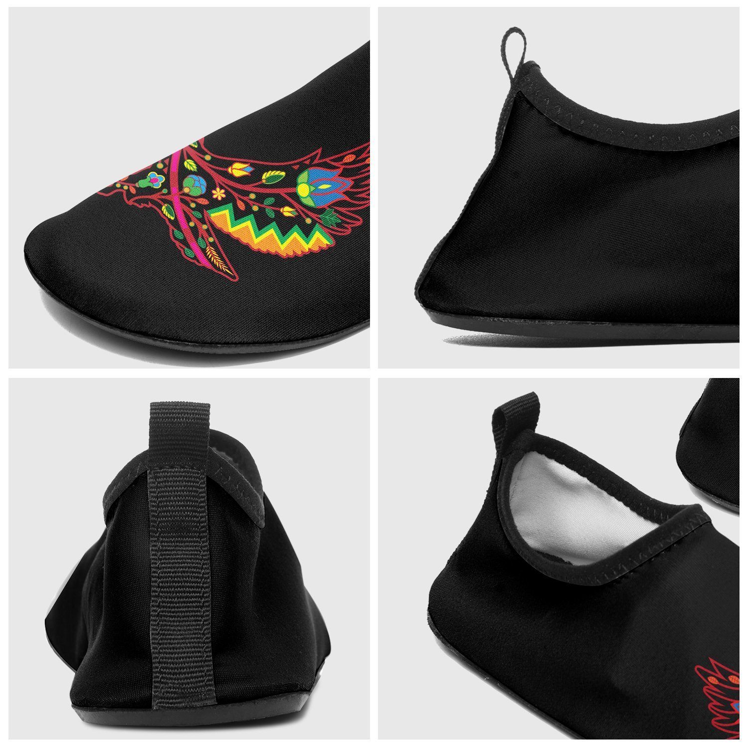 Floral Eagle Sockamoccs Kid's Slip On Shoes 49 Dzine