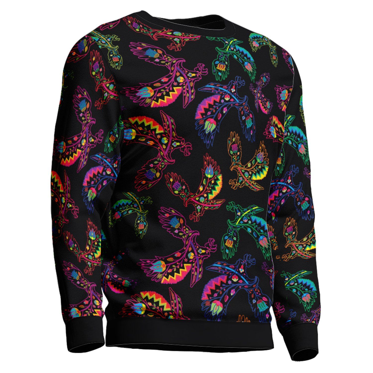 Floral Eagle Unisex Crewneck Long Sleeve Top 49 Dzine