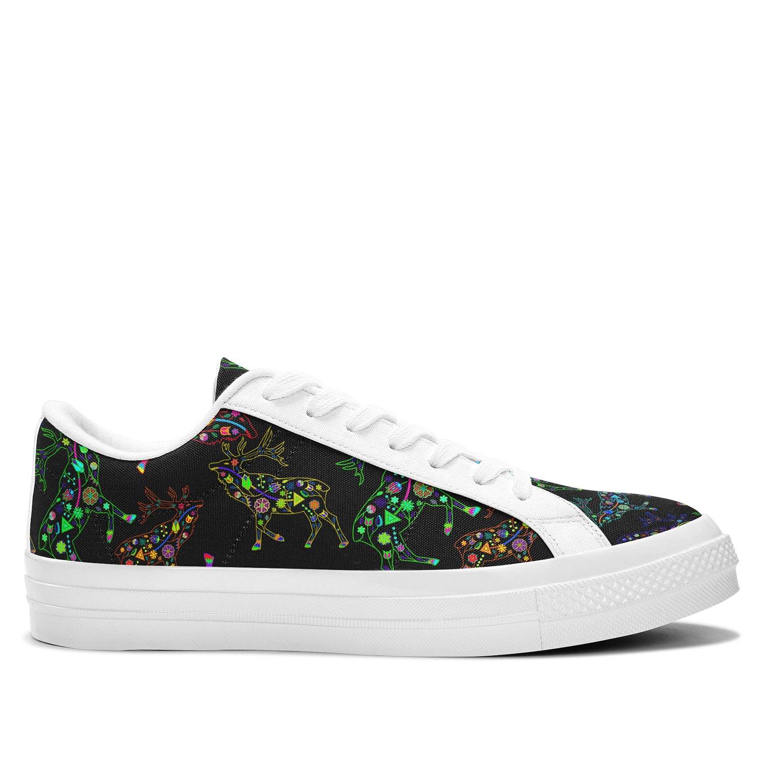 Floral Elk Aapisi Low Top Canvas Shoes White Sole aapisi Herman