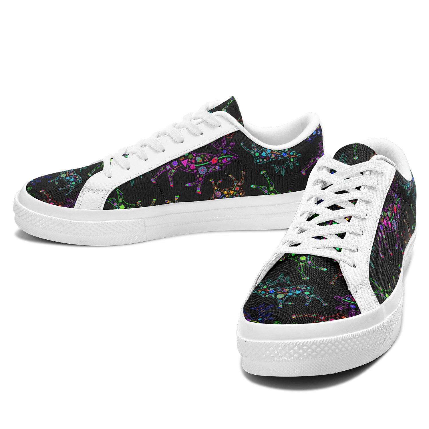 Floral Elk Aapisi Low Top Canvas Shoes White Sole aapisi Herman