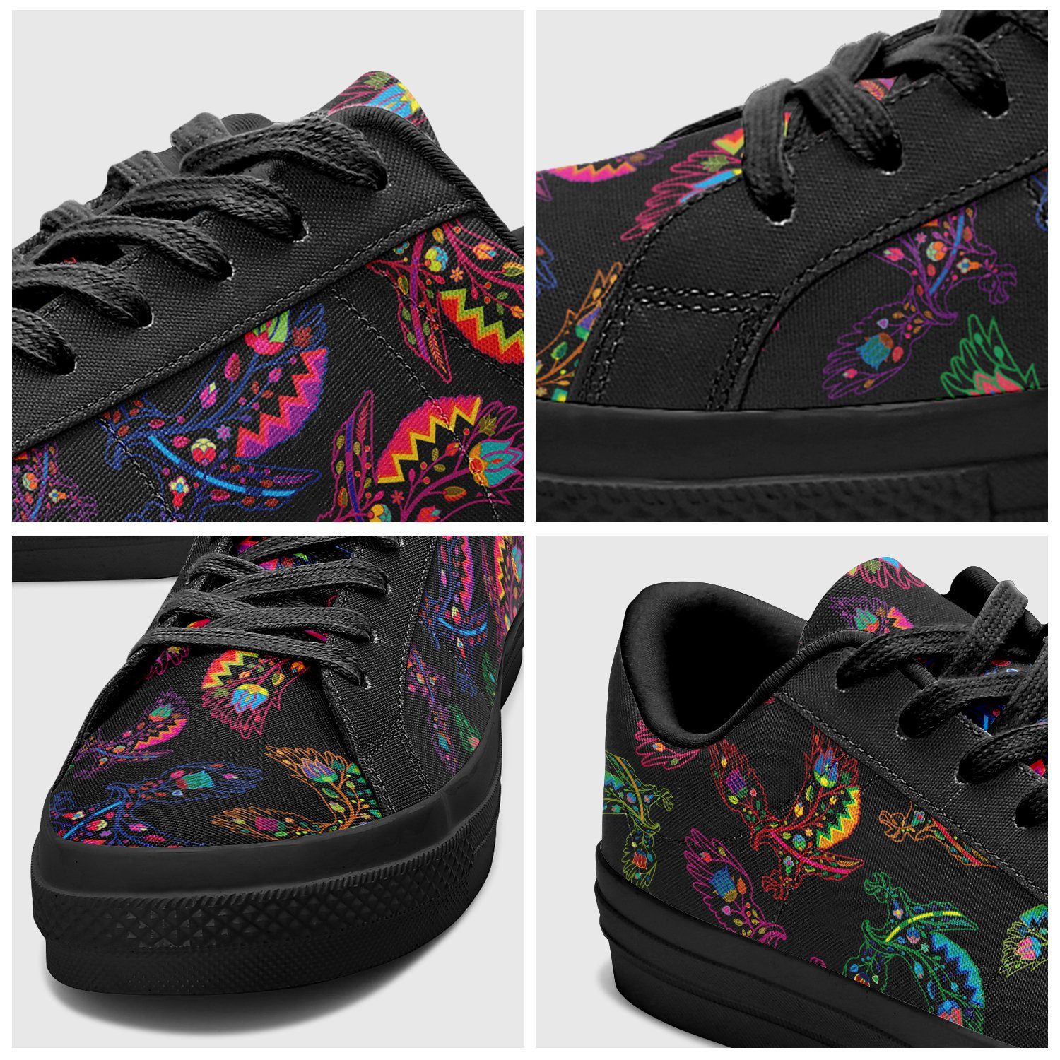 Floral Elk Aapisi Low Top Canvas Shoes White Sole aapisi Herman