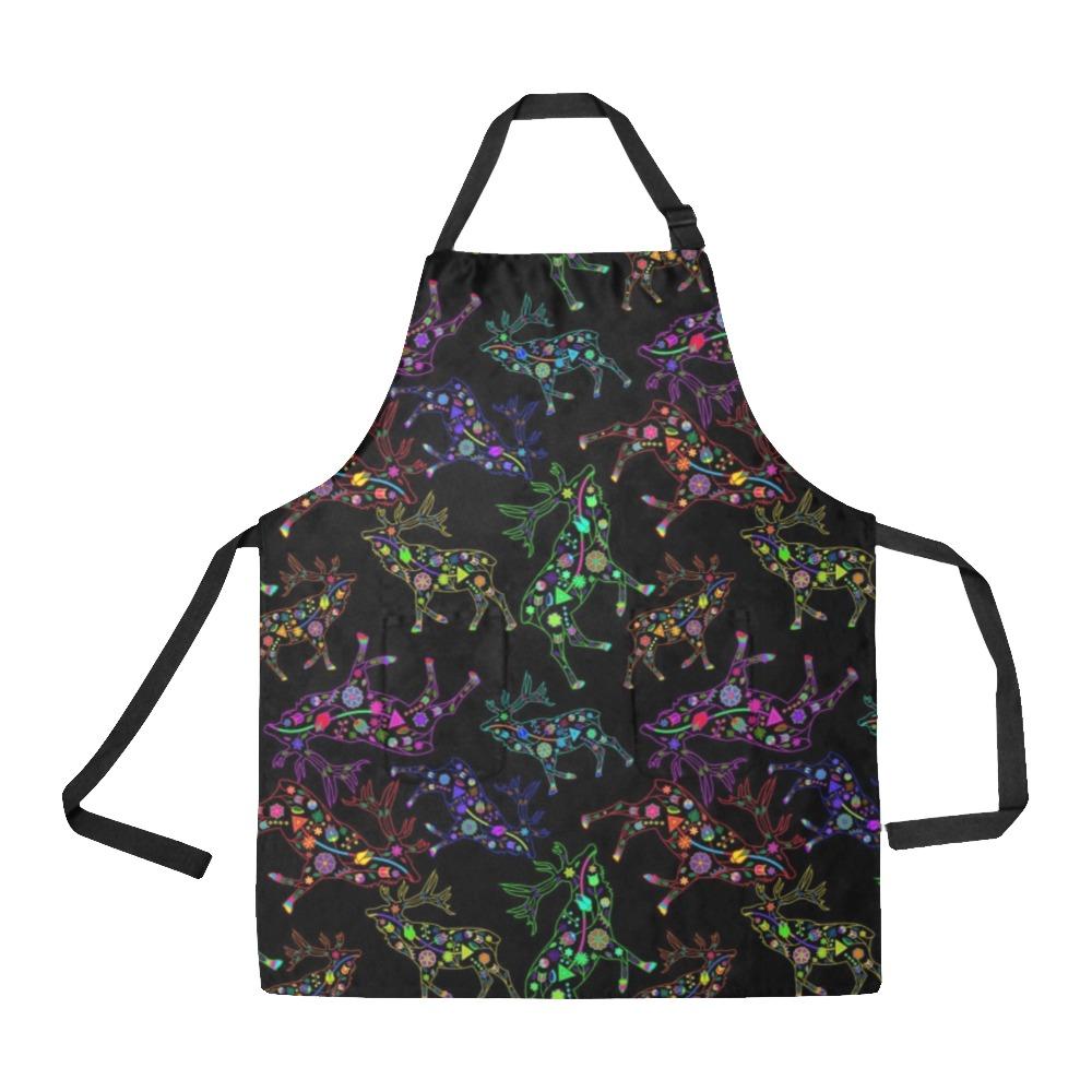 Floral Elk All Over Print Apron All Over Print Apron e-joyer