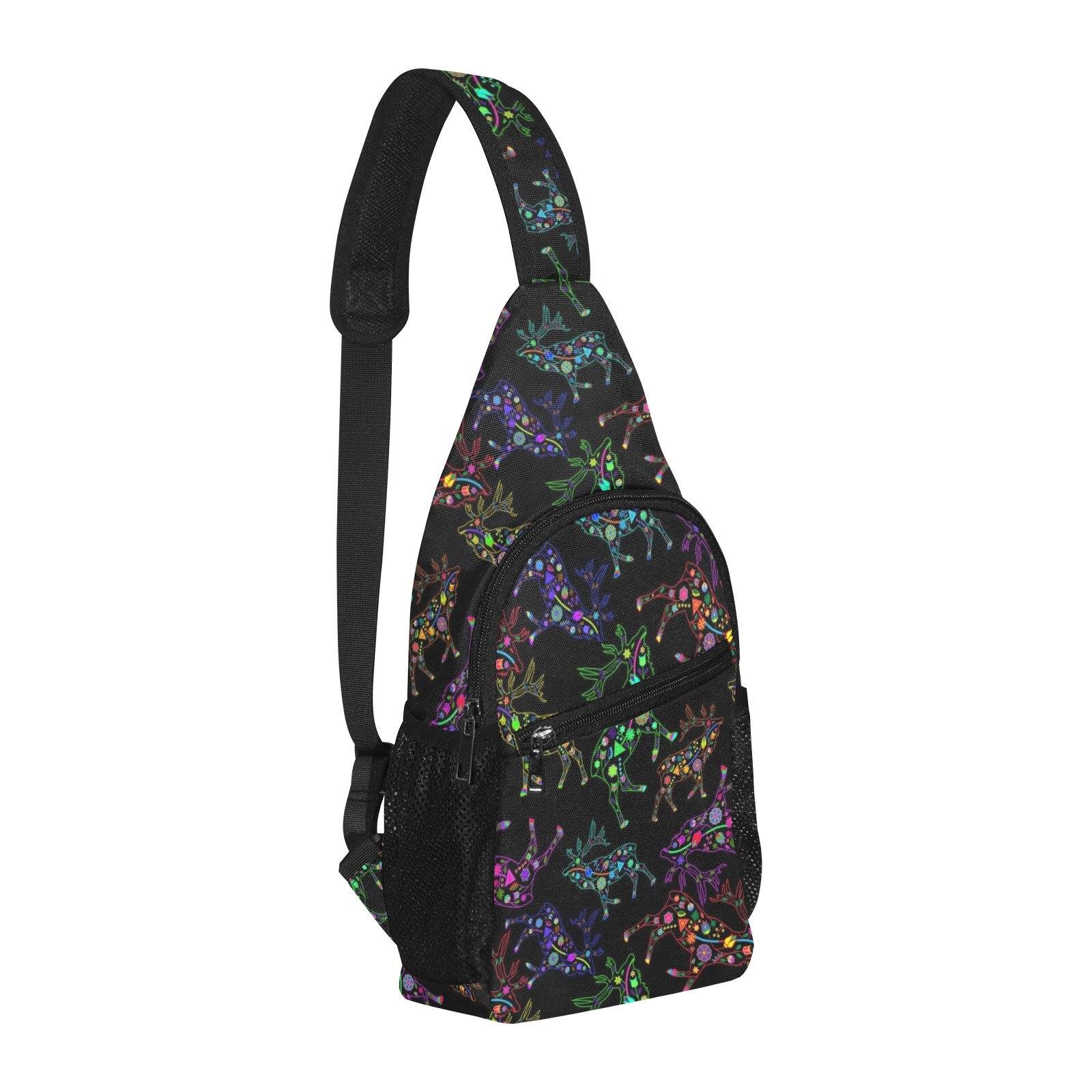 Floral Elk All Over Print Chest Bag (Model 1719) All Over Print Chest Bag (1719) e-joyer