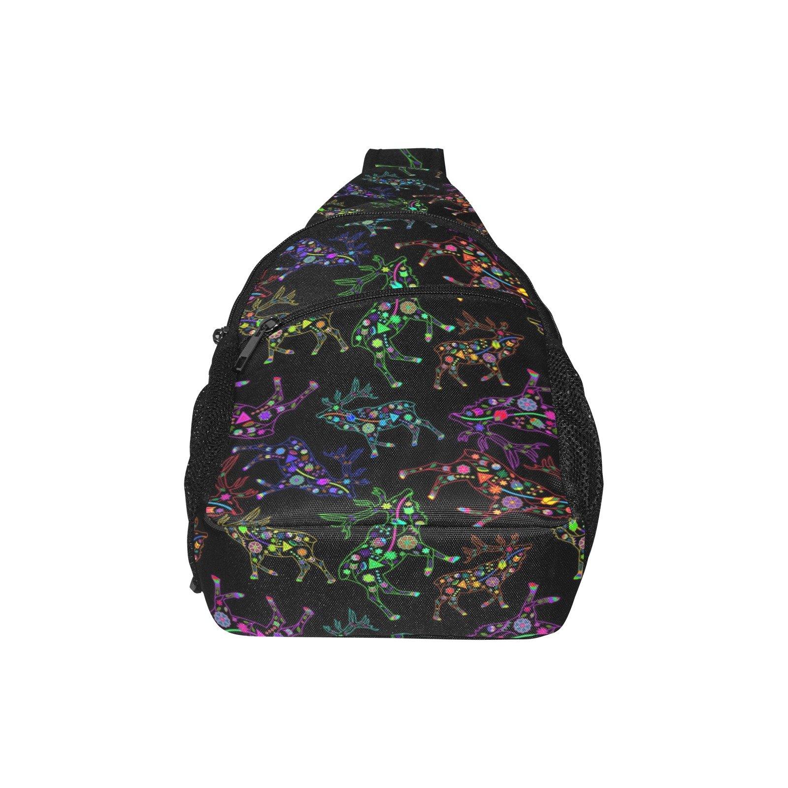 Floral Elk All Over Print Chest Bag (Model 1719) All Over Print Chest Bag (1719) e-joyer