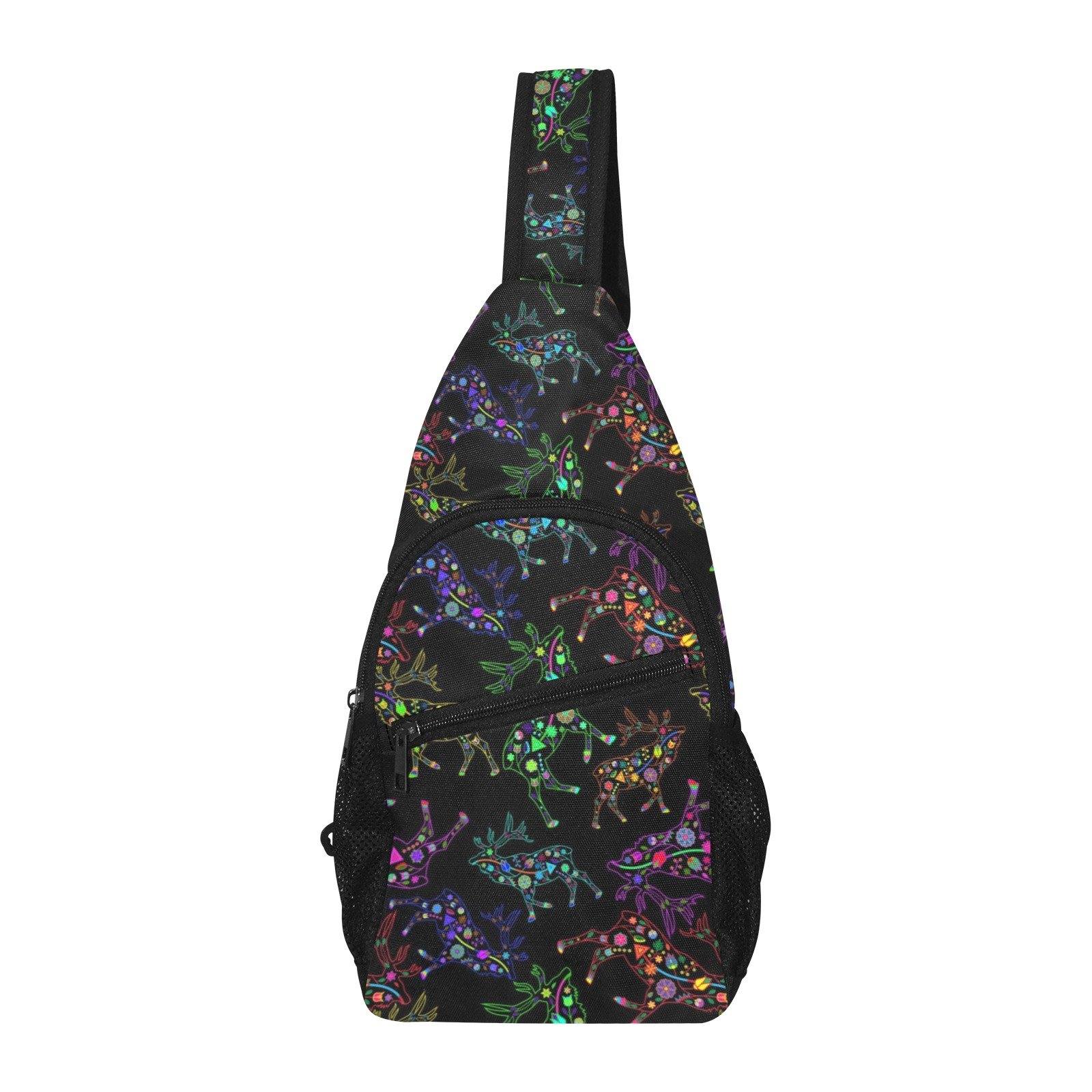 Floral Elk All Over Print Chest Bag (Model 1719) All Over Print Chest Bag (1719) e-joyer