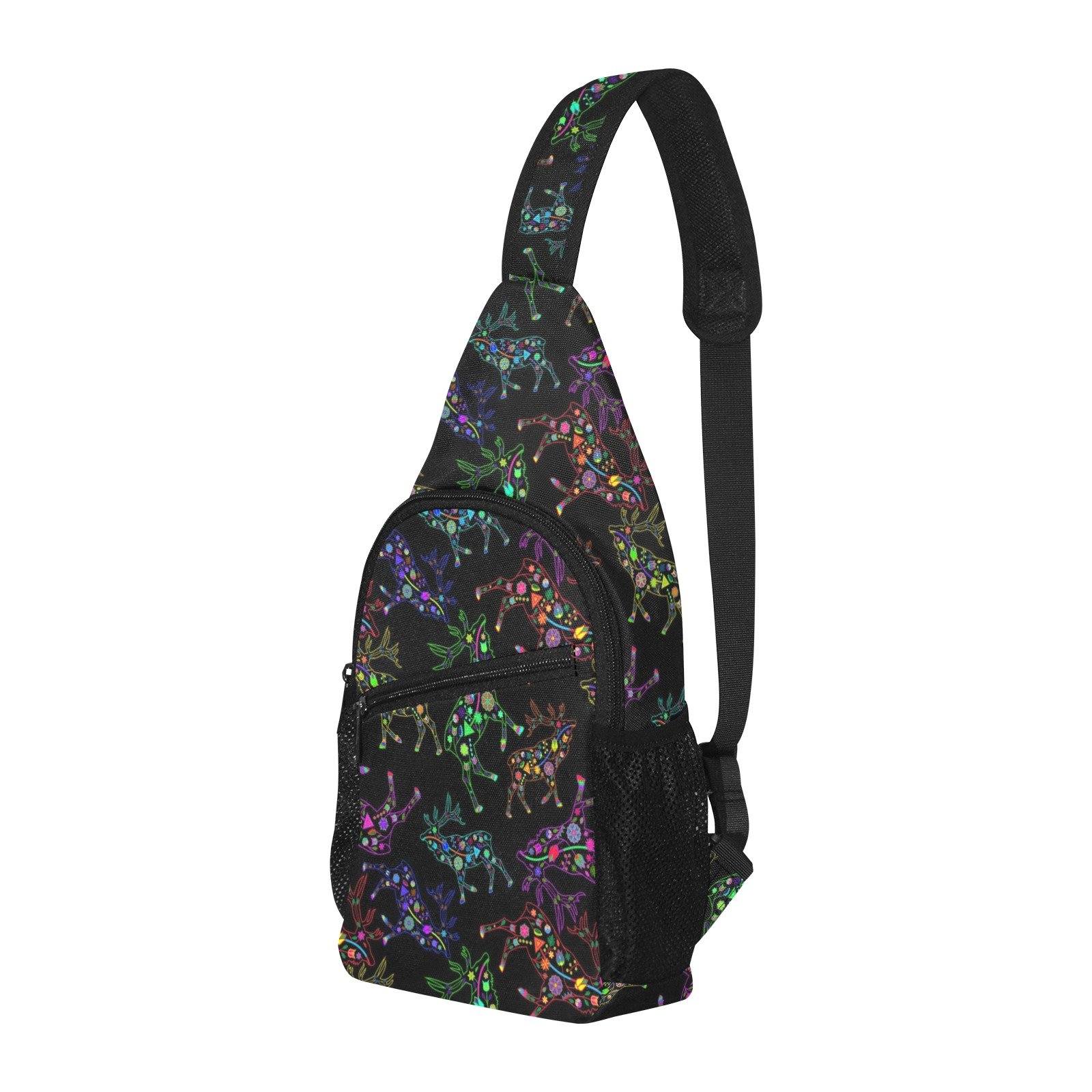 Floral Elk All Over Print Chest Bag (Model 1719) All Over Print Chest Bag (1719) e-joyer