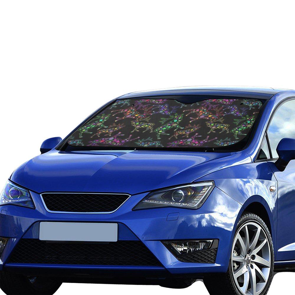 Floral Elk Car Sun Shade 55"x30" Car Sun Shade e-joyer