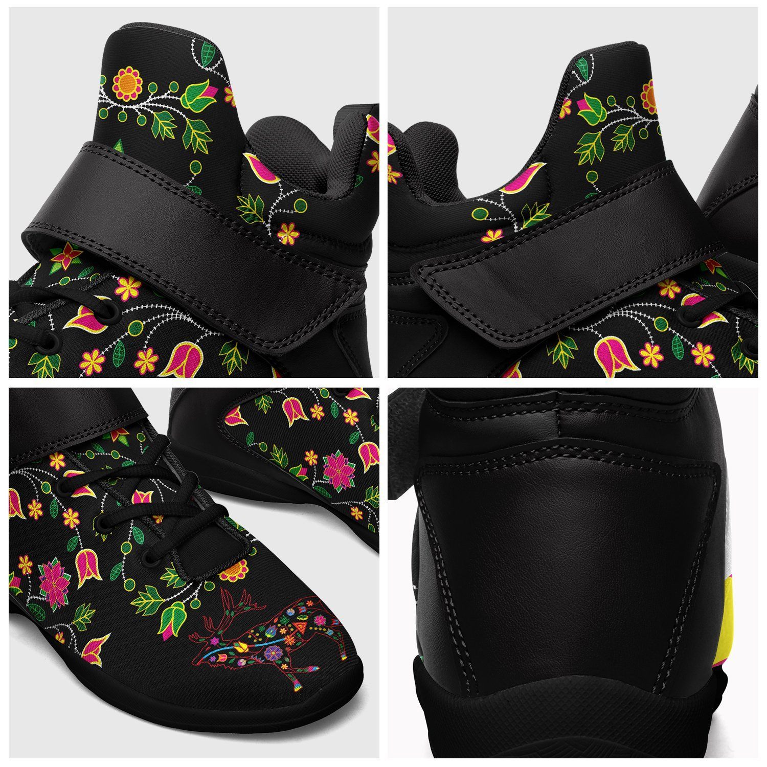 Floral Elk Ipottaa Basketball / Sport High Top Shoes - Black Sole 49 Dzine