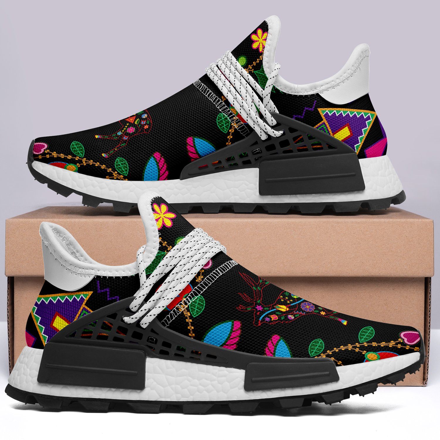 Floral Elk Okaki Sneakers Shoes 49 Dzine