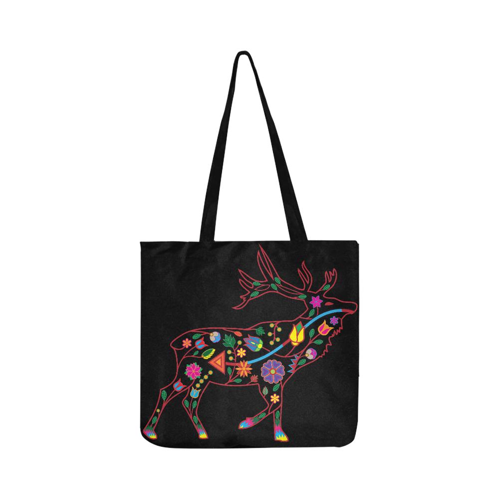 Floral Elk Reusable Shopping Bag Model 1660 (Two sides) Shopping Tote Bag (1660) e-joyer 