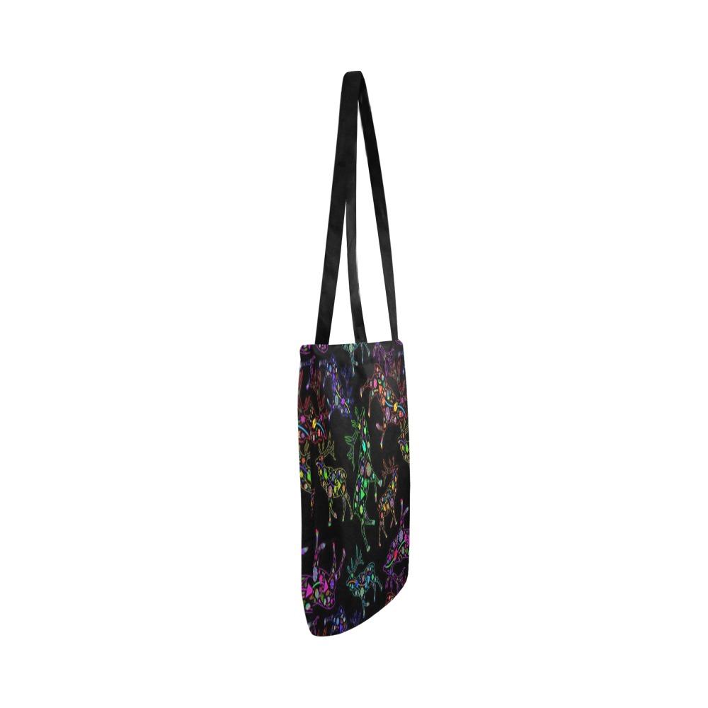 Floral Elk Reusable Shopping Bag Model 1660 (Two sides) Shopping Tote Bag (1660) e-joyer