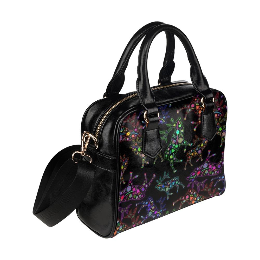 Floral Elk Shoulder Handbag (Model 1634) Shoulder Handbags (1634) e-joyer