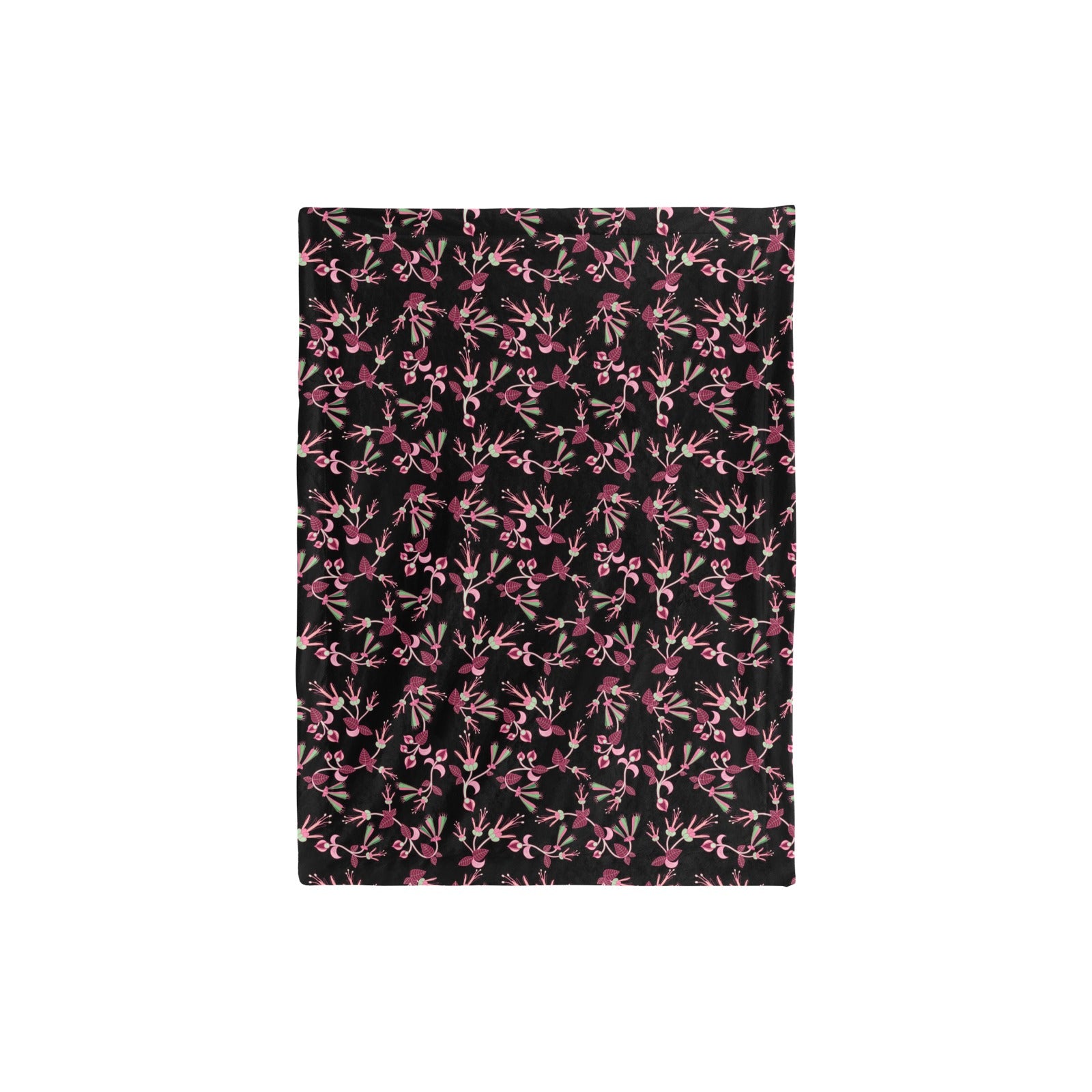 Floral Green Black Baby Blanket 30"x40" Baby Blanket 30"x40" e-joyer