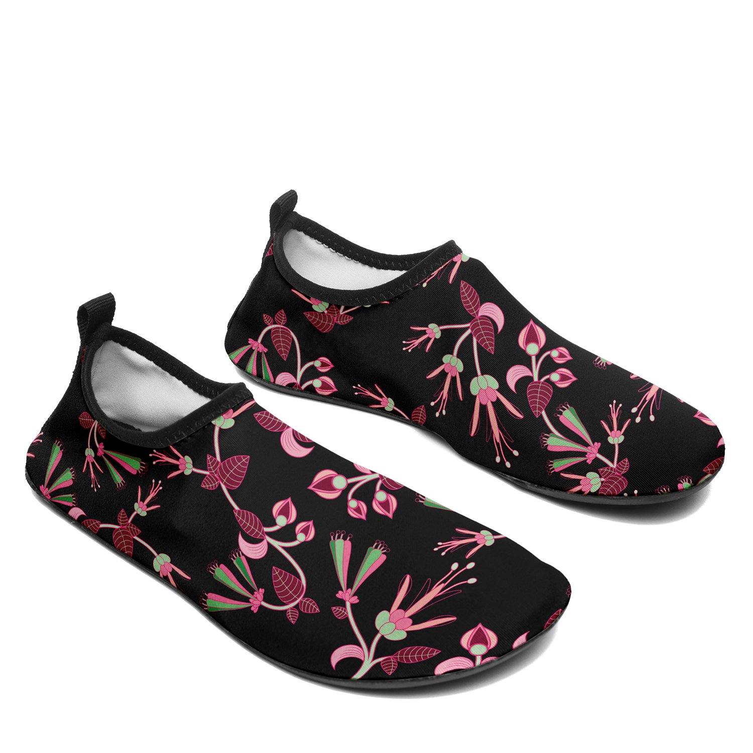 Floral Green Black Sockamoccs Slip On Shoes Herman