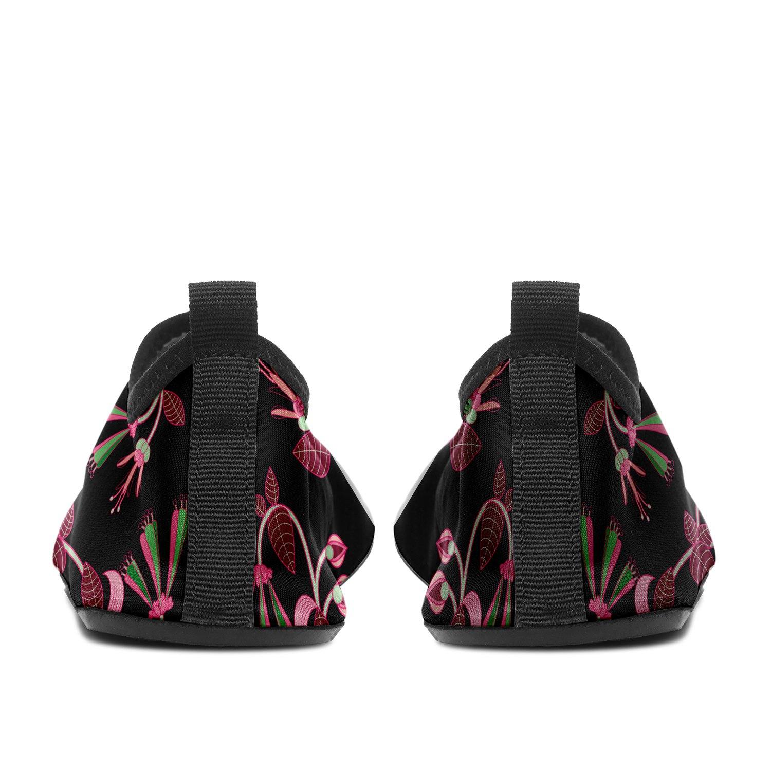 Floral Green Black Sockamoccs Slip On Shoes Herman