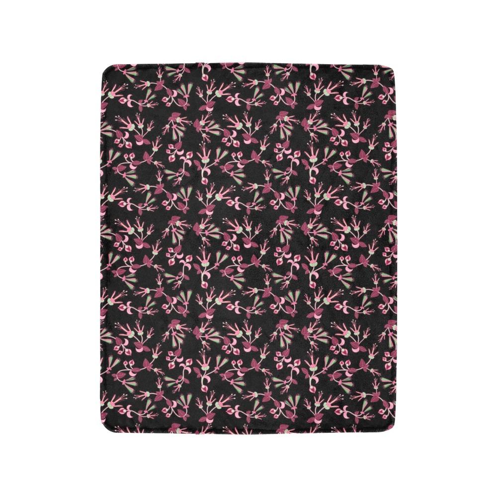 Floral Green Black Ultra-Soft Micro Fleece Blanket 40"x50" Ultra-Soft Blanket 40''x50'' e-joyer