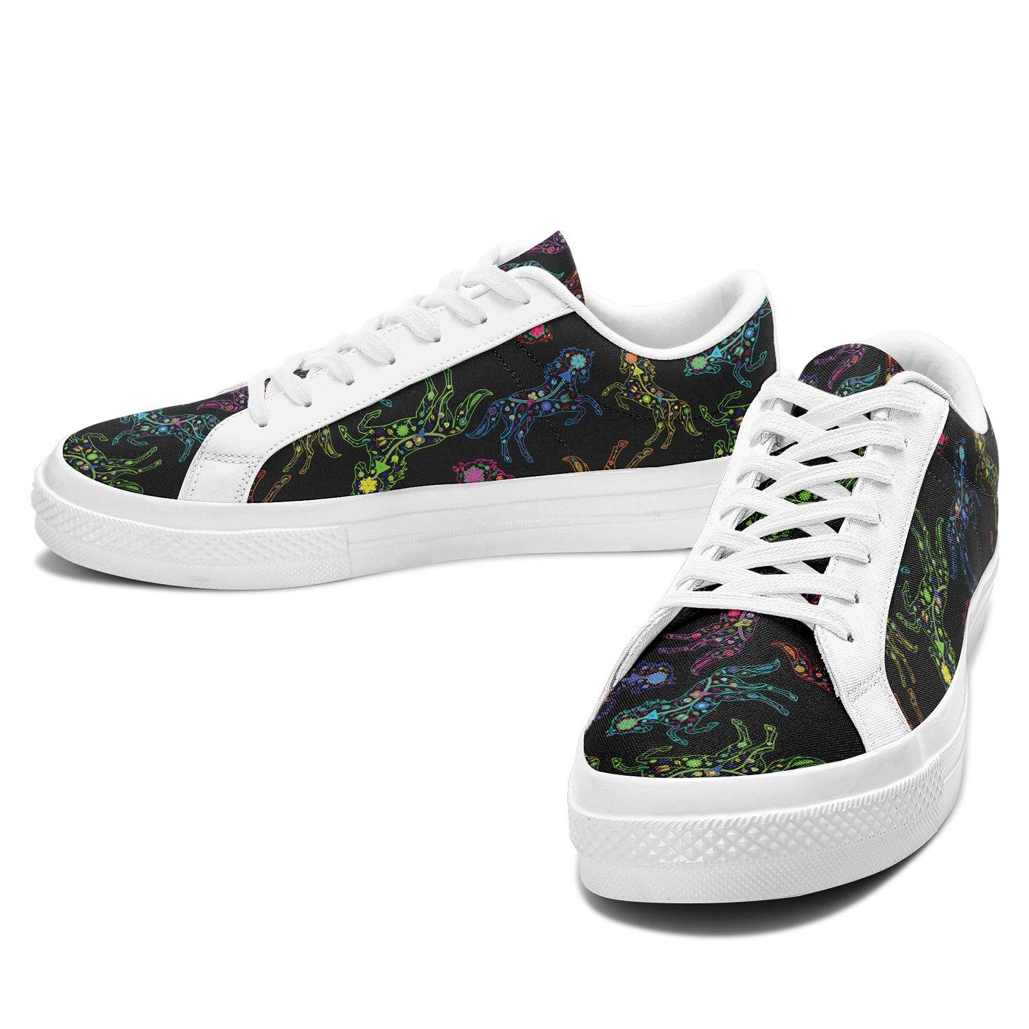 Floral Horse Aapisi Low Top Canvas Shoes White Sole aapisi Herman