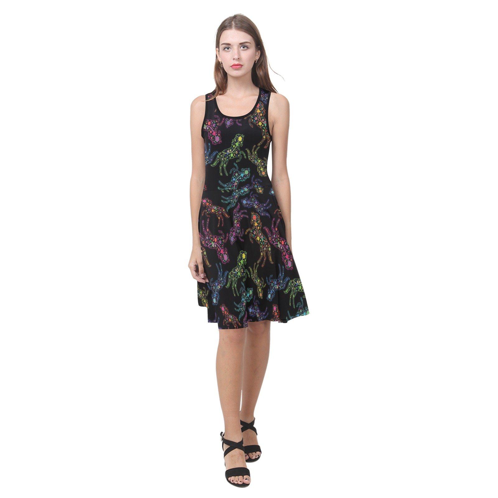 Floral Horse Atalanta Sundress (Model D04) Atalanta Sundress (D04) e-joyer