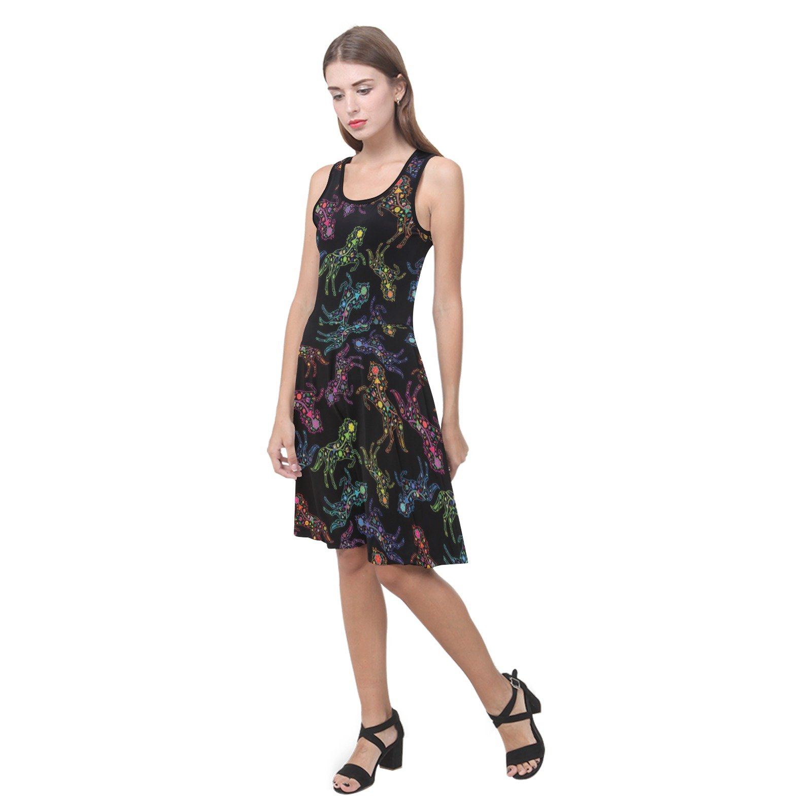 Floral Horse Atalanta Sundress (Model D04) Atalanta Sundress (D04) e-joyer