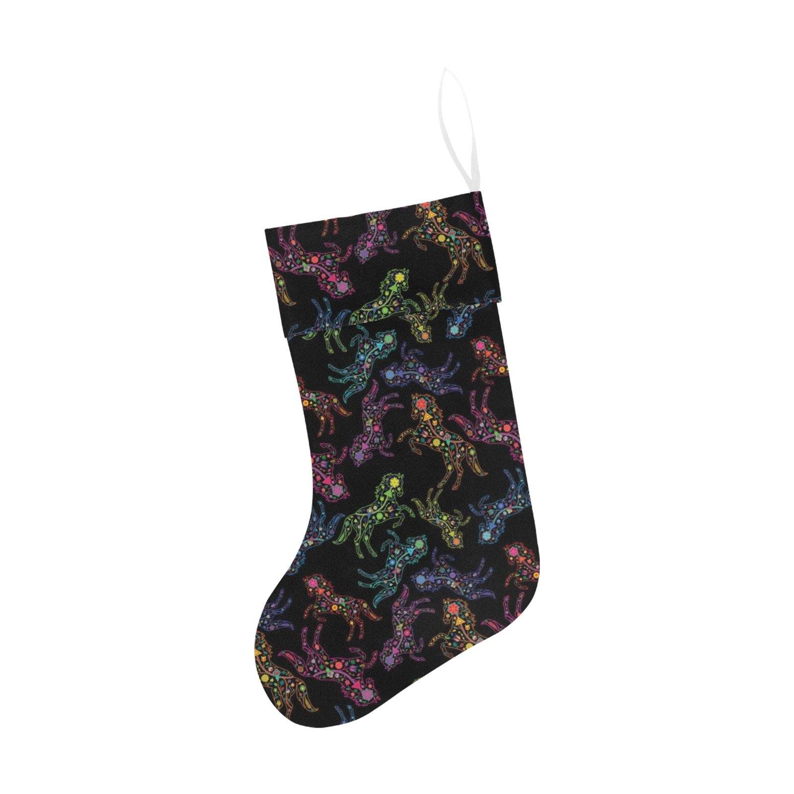 Floral Horse Christmas Stocking holiday stocking e-joyer