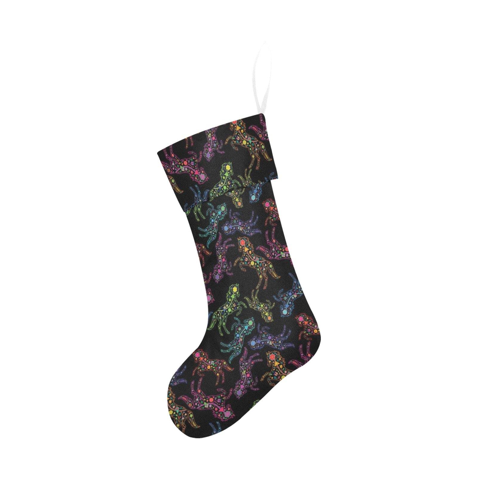 Floral Horse Christmas Stocking holiday stocking e-joyer