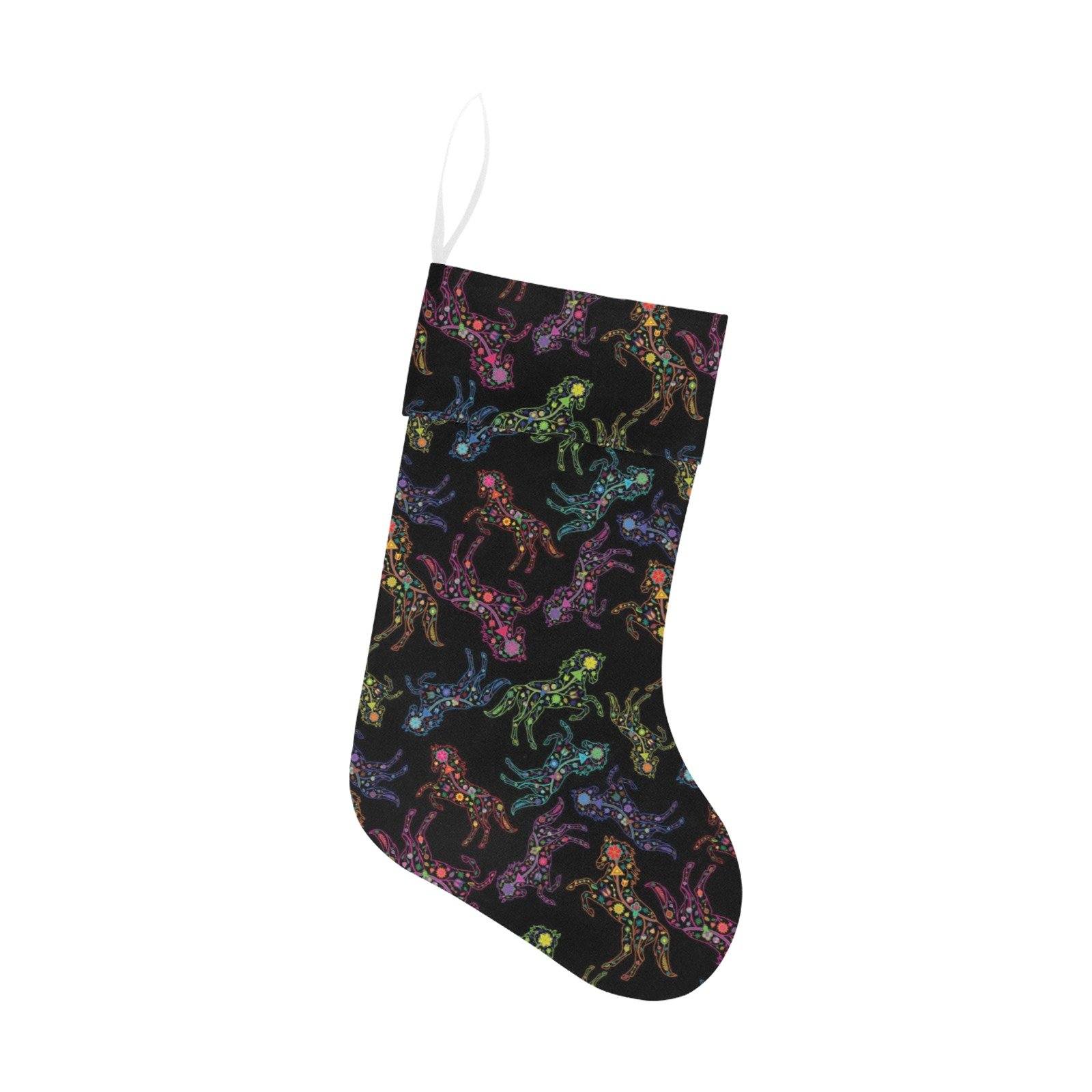 Floral Horse Christmas Stocking holiday stocking e-joyer