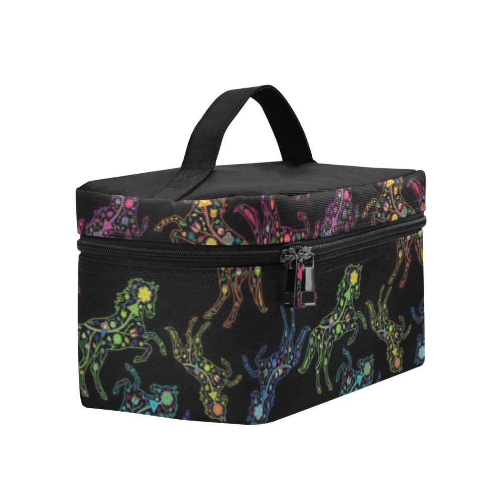 Floral Horse Cosmetic Bag/Large (Model 1658) Cosmetic Bag e-joyer