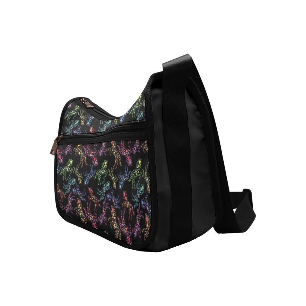 Floral Horse Crossbody Bags (Model 1616) Crossbody Bags (1616) e-joyer