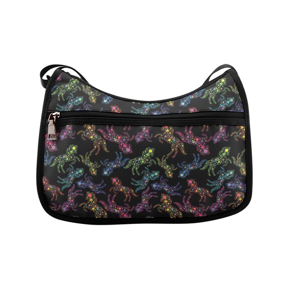 Floral Horse Crossbody Bags (Model 1616) Crossbody Bags (1616) e-joyer