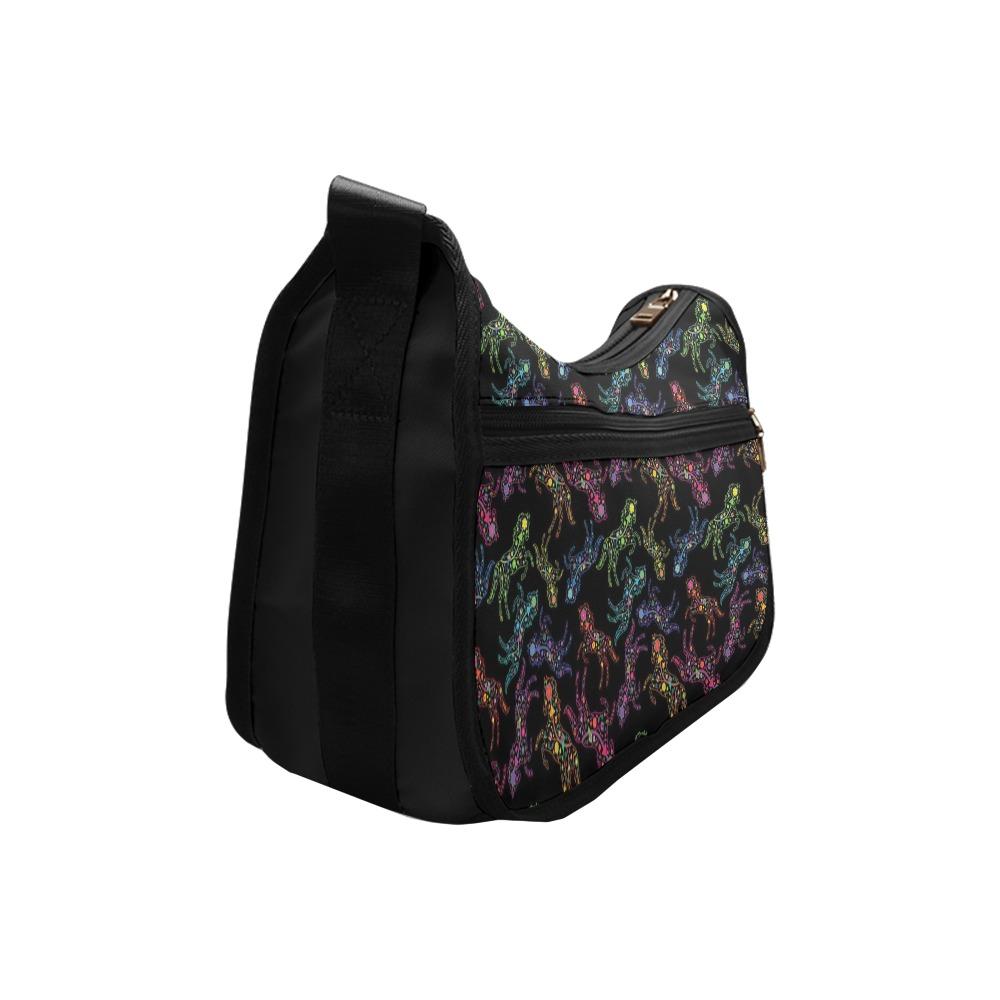 Floral Horse Crossbody Bags (Model 1616) Crossbody Bags (1616) e-joyer
