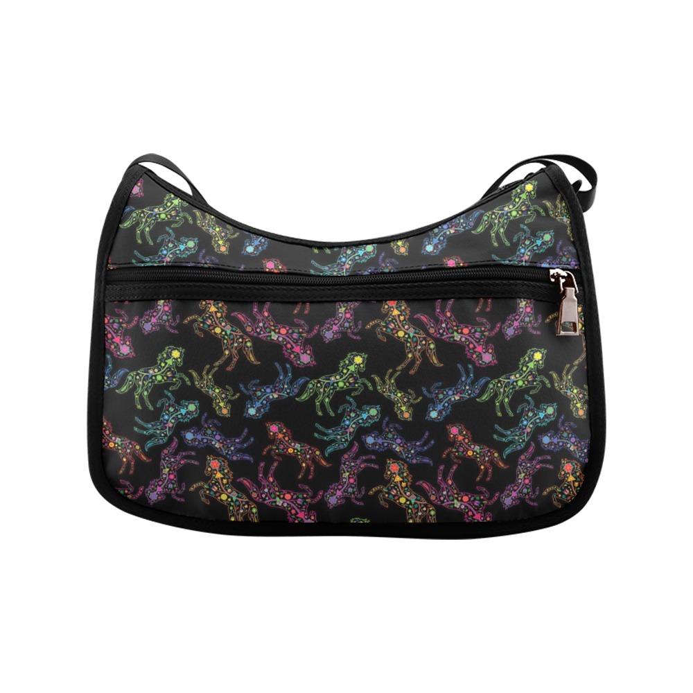Floral Horse Crossbody Bags (Model 1616) Crossbody Bags (1616) e-joyer