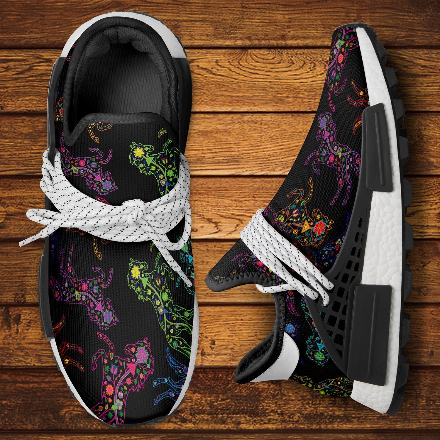 Floral Horse Okaki Sneakers Shoes Herman