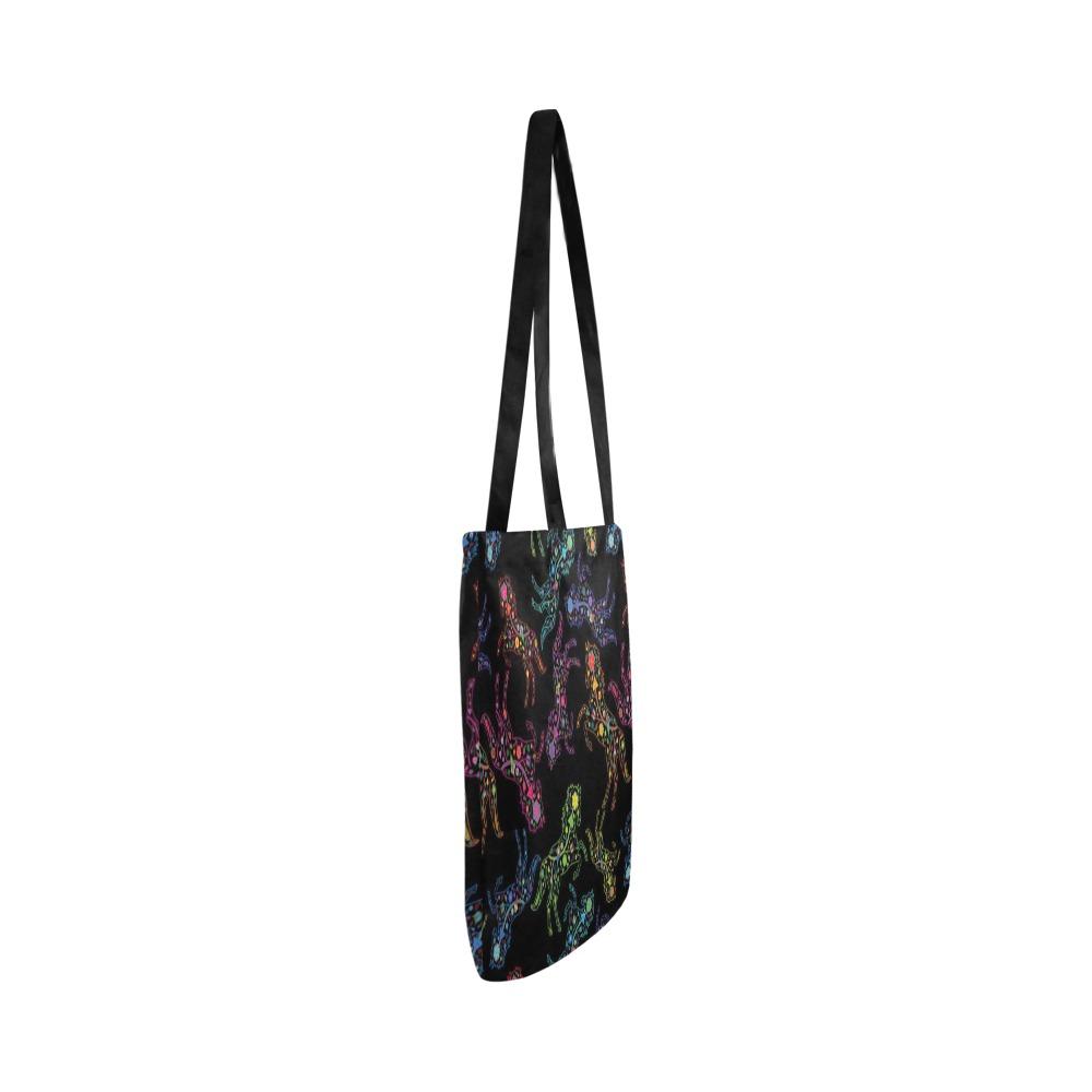 Floral Horse Reusable Shopping Bag Model 1660 (Two sides) Shopping Tote Bag (1660) e-joyer