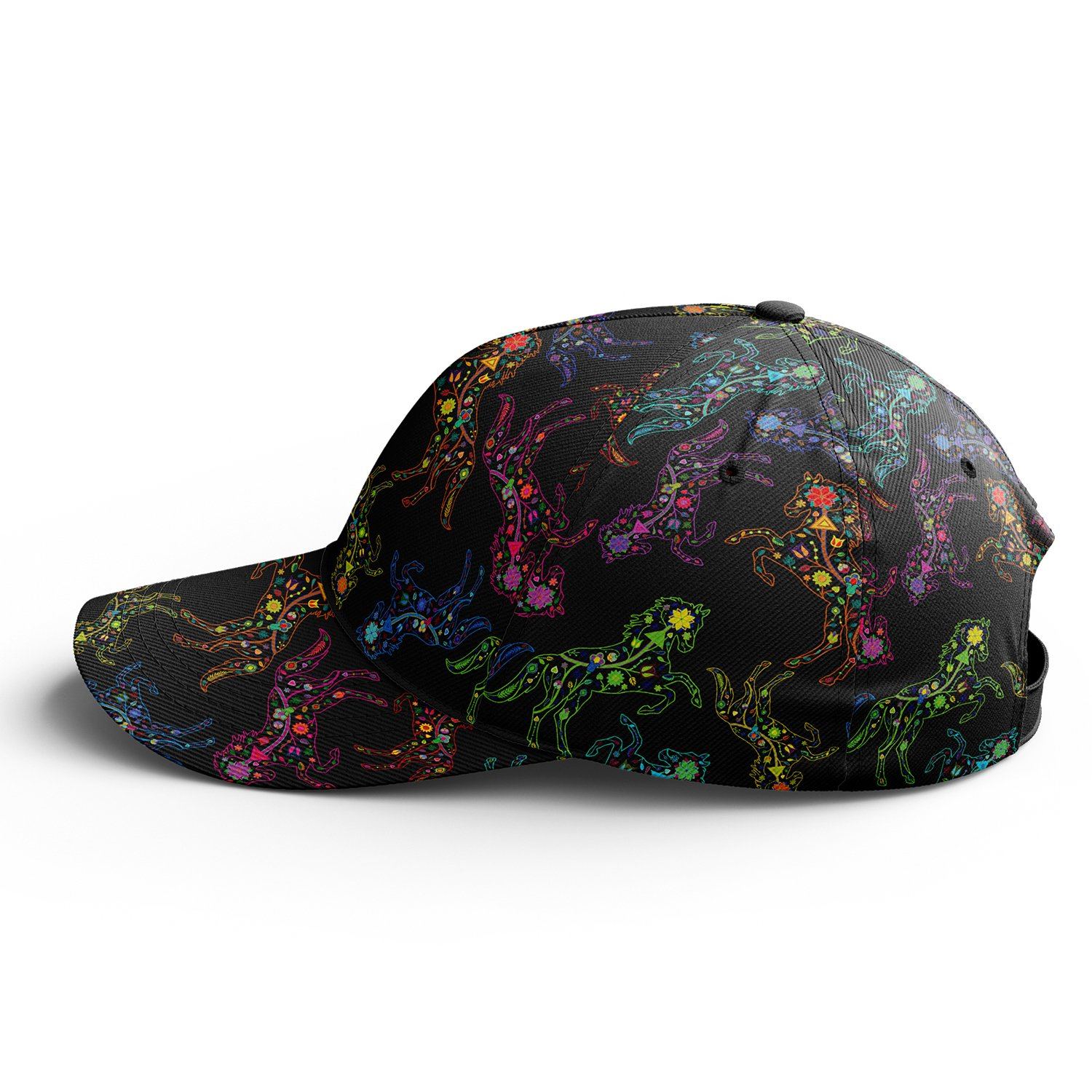 Floral Horse Snapback Hat hat Herman