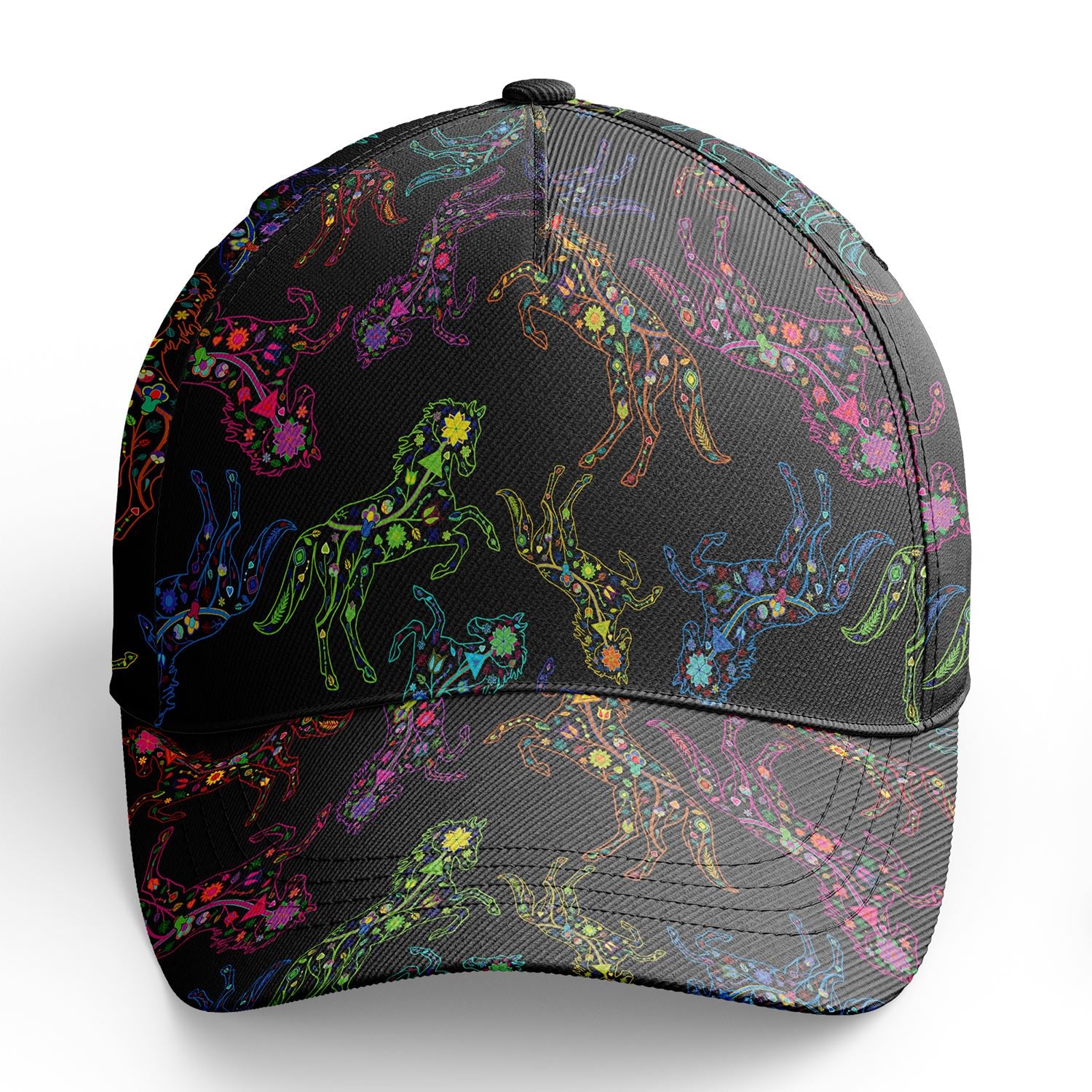 Floral Horse Snapback Hat hat Herman