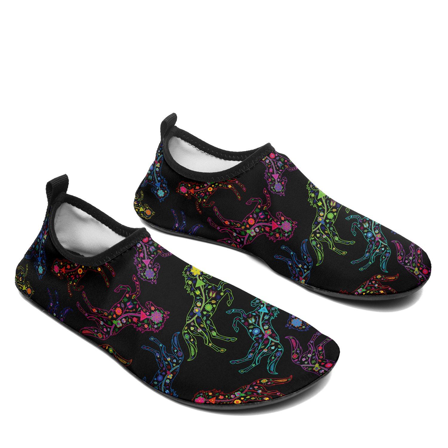 Floral Horse Sockamoccs Slip On Shoes Herman