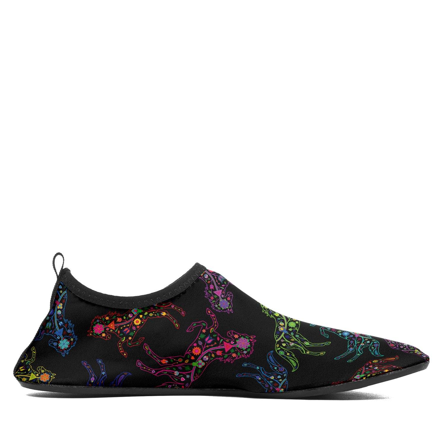 Floral Horse Sockamoccs Slip On Shoes Herman